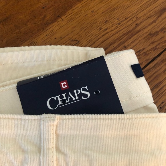 NWT Women’s Chaps Straight Leg Corduroy Pants. Size 14. Ivory - Picture 3 of 7
